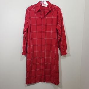 70's‎ Vintage gold label Pendleton plaid button front dress with pockets …